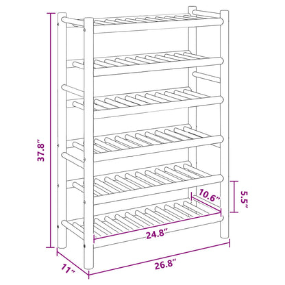 Shoe Rack with Shelf Natural 68 x 28 x 96 cm Bamboo