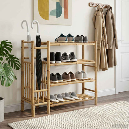 Shoe Rack with Shelf Natural 88 x 27 x 80 cm Bamboo