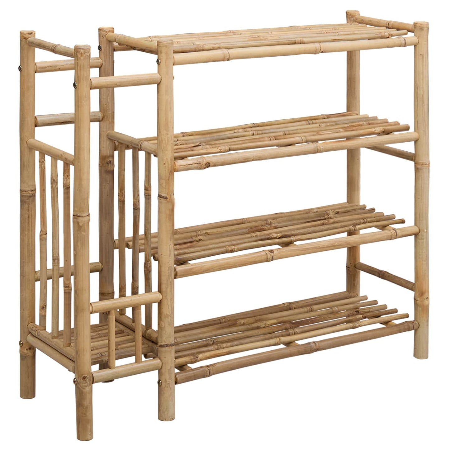 Shoe Rack with Shelf Natural 88 x 27 x 80 cm Bamboo