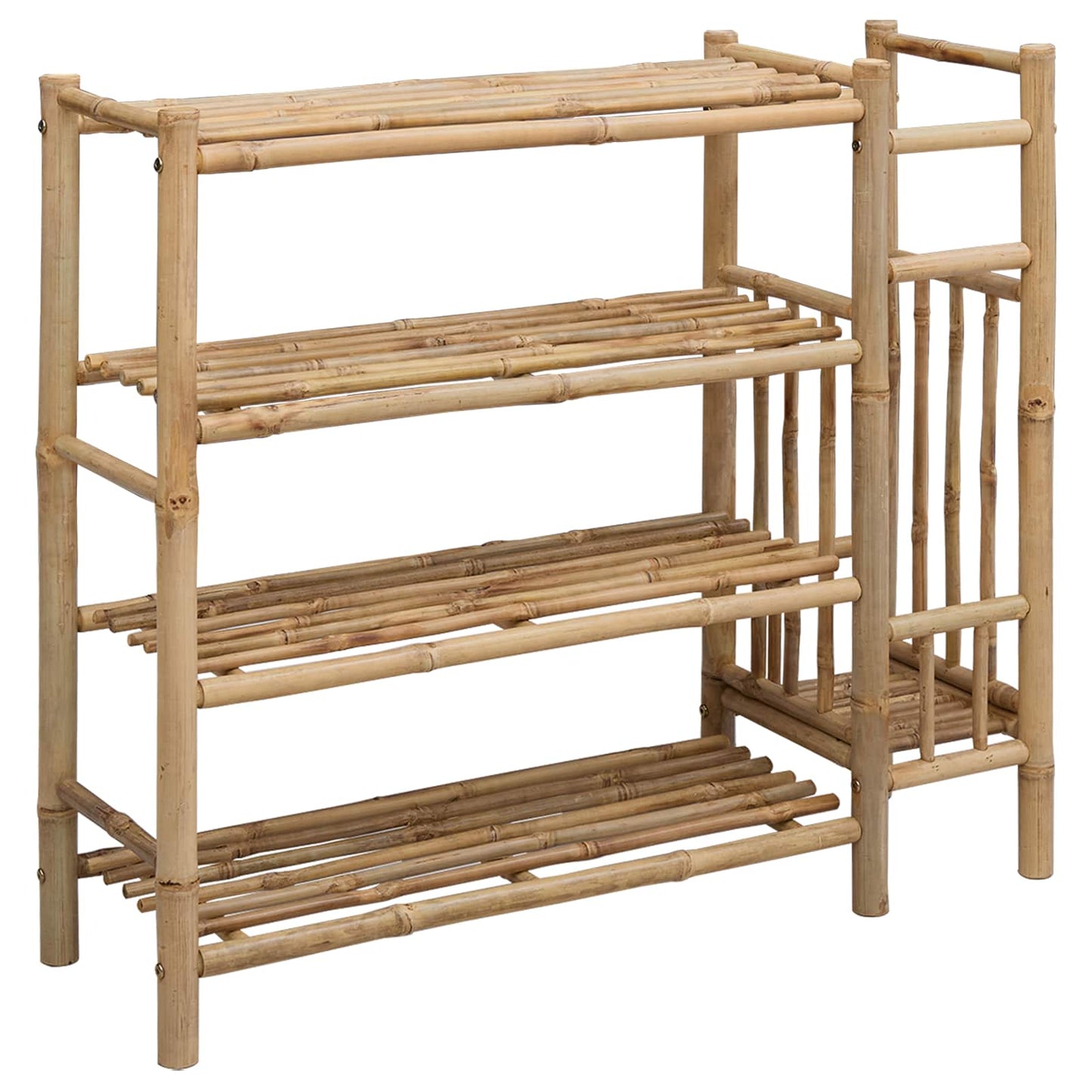 Shoe Rack with Shelf Natural 88 x 27 x 80 cm Bamboo