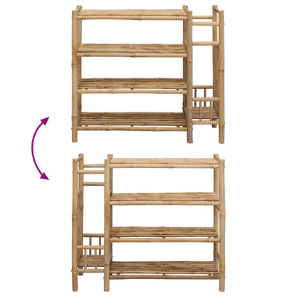 Shoe Rack with Shelf Natural 88 x 27 x 80 cm Bamboo