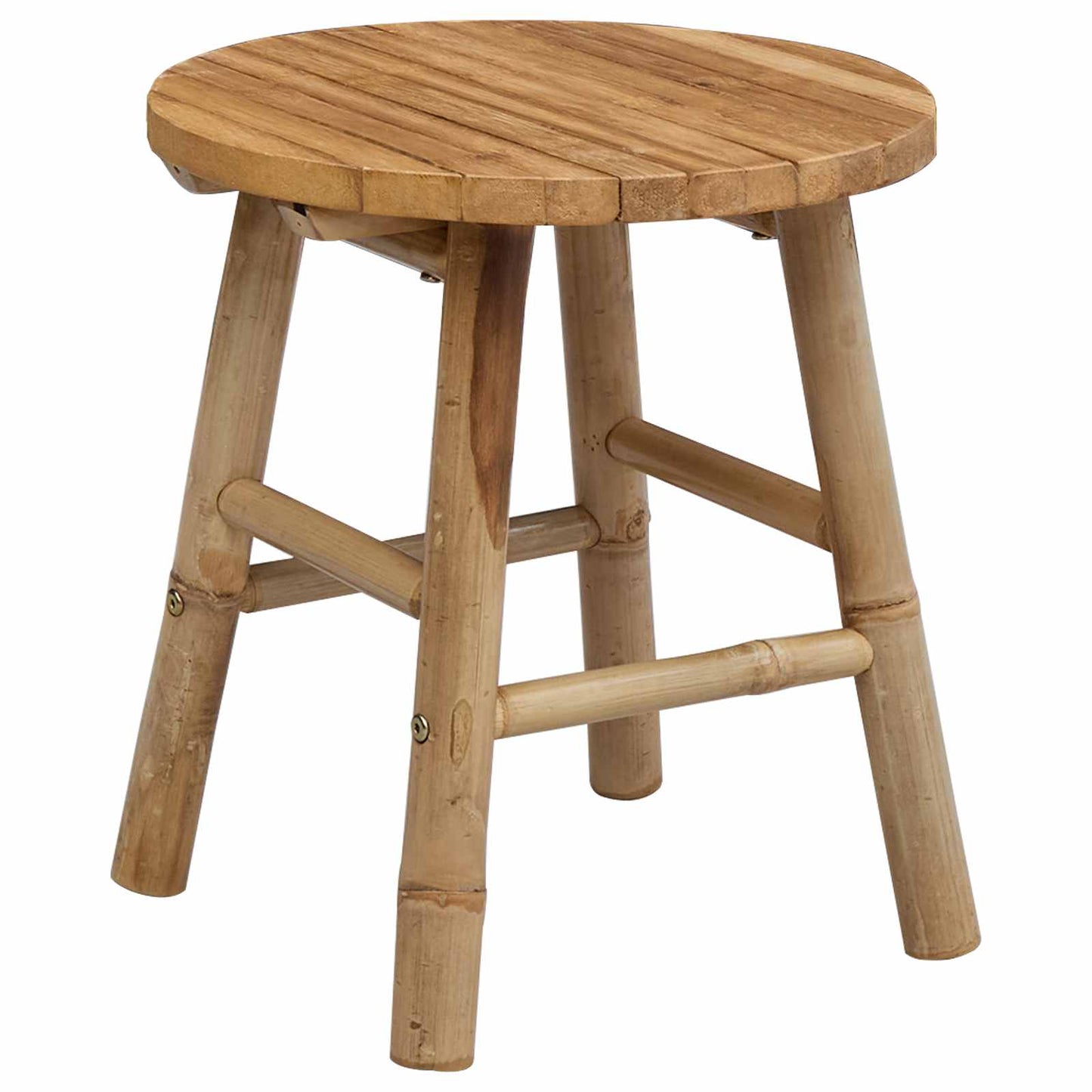 Garden Stool Light Brown Ø 38 x 42 cm Bamboo