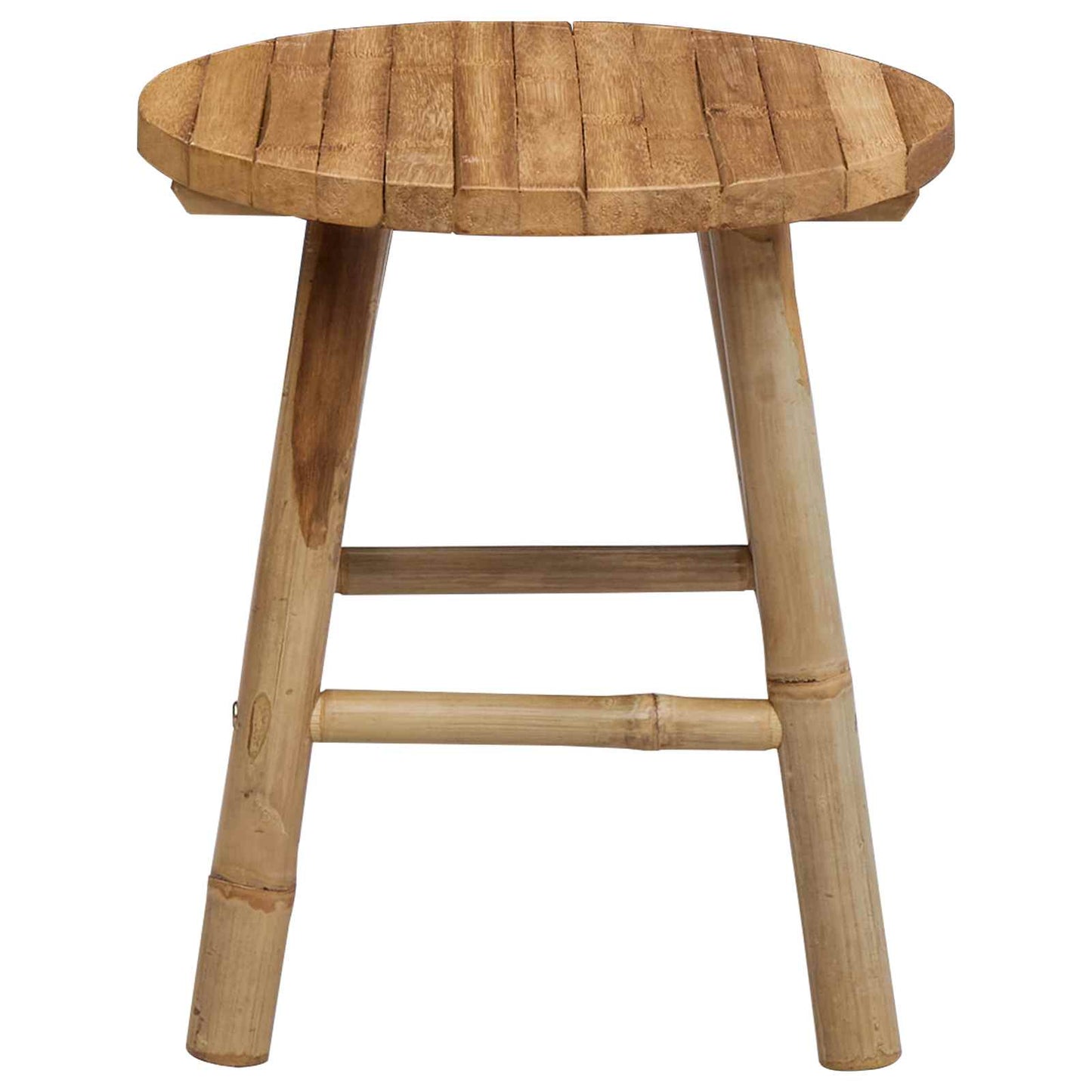 Garden Stool Natural Ø 38 x 42 cm Bamboo