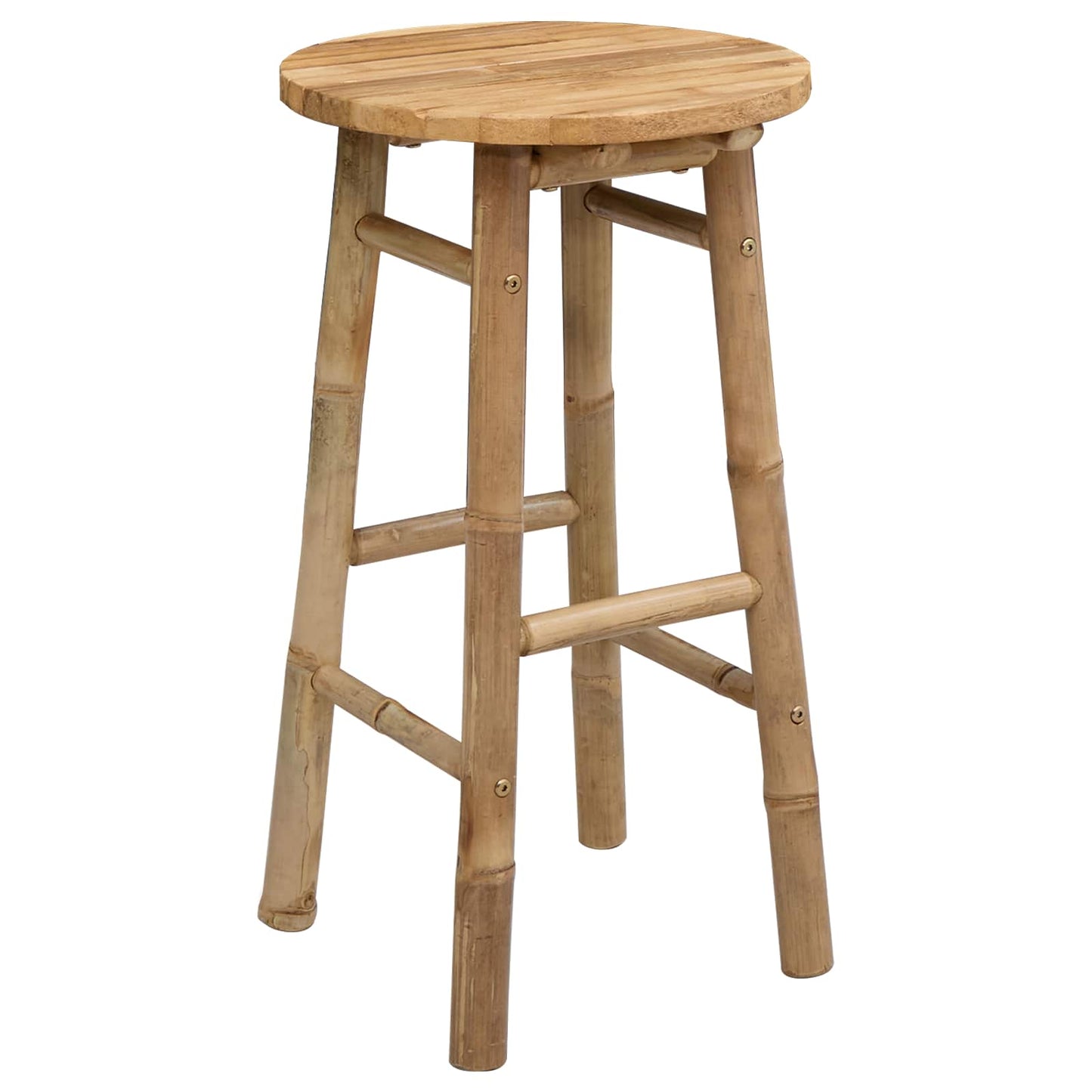 Garden Stool Natural Ø 38 x 68 cm Bamboo