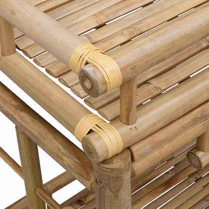 Wine Trolley with Wheels Natural 85 x 50 x 93 cm Bamboo