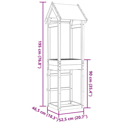 Play Tower Brown 52.5 x 46.5 x 195 cm Solid Impregnated Wood