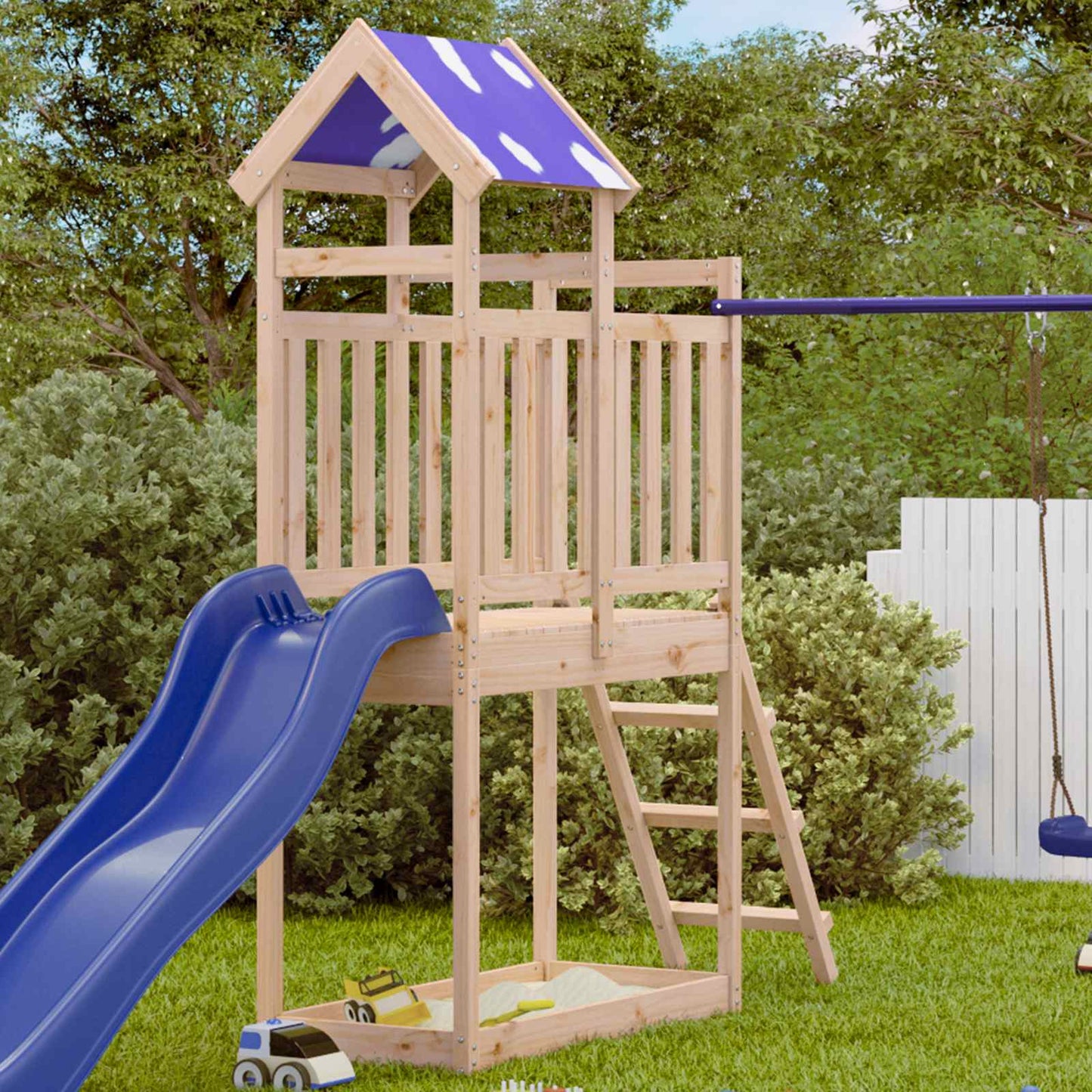 Play Tower Brown 52.5 x 110.5 x 215 cm Solid Pine Wood
