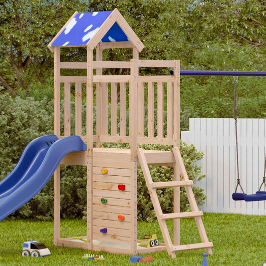 Play Tower Brown 110.5 x 52.5 x 215cm Solid Pine Wood