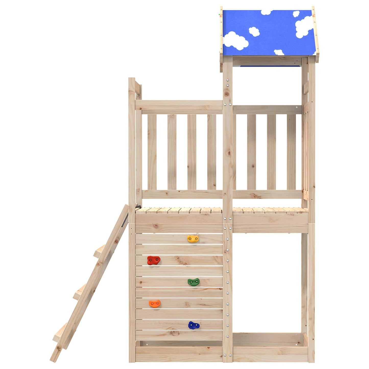 Play Tower Brown 110.5 x 52.5 x 215cm Solid Pine Wood