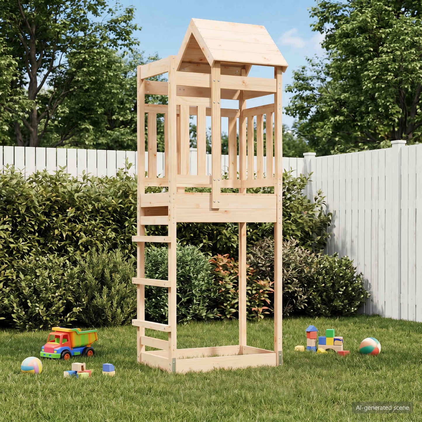 Play Tower Brown 52.5 x 85 x 238 cm Solid Pine Wood