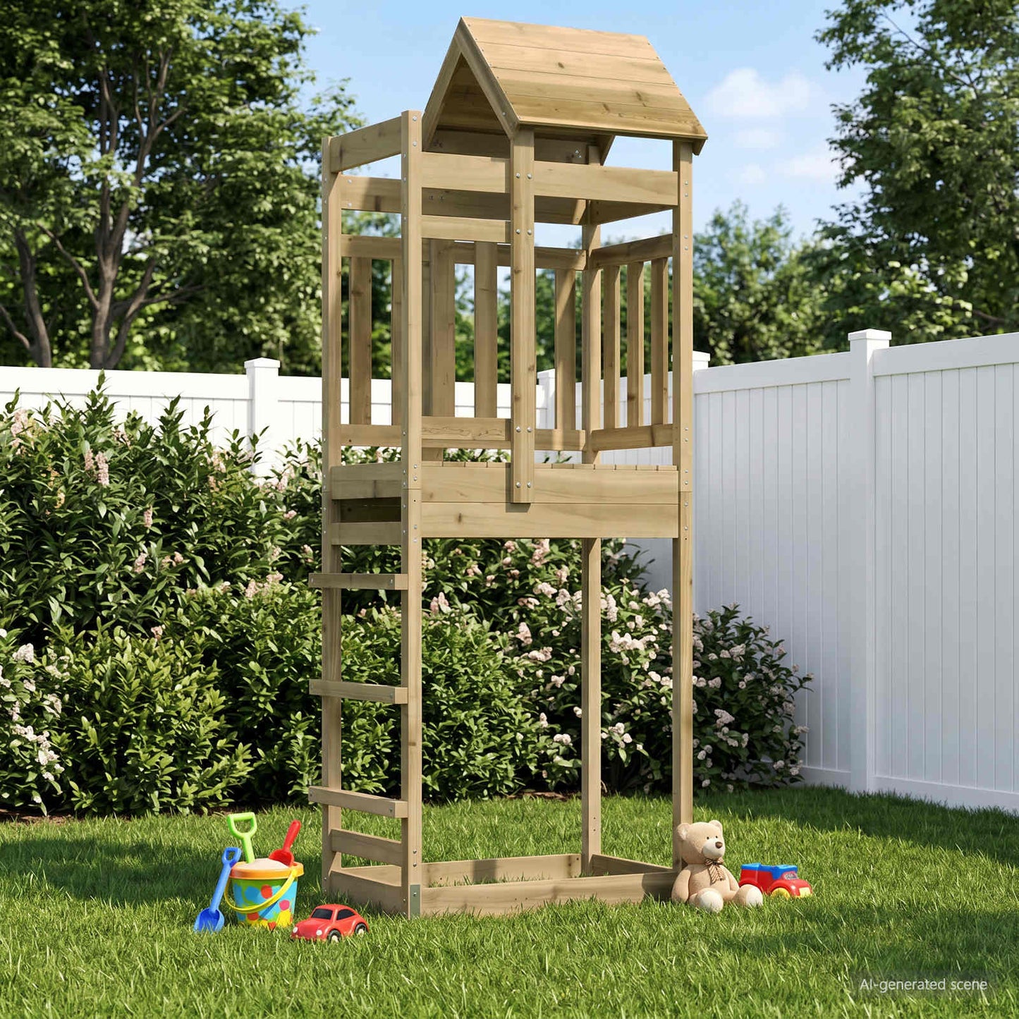 Play Tower Brown 52.5 x 85 x 238 cm Solid Impregnated Wood