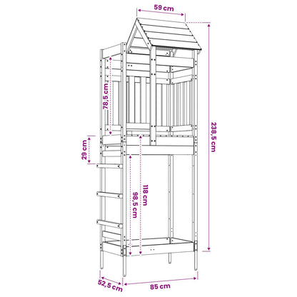 Play Tower Brown 52.5 x 85 x 238 cm Solid Impregnated Wood