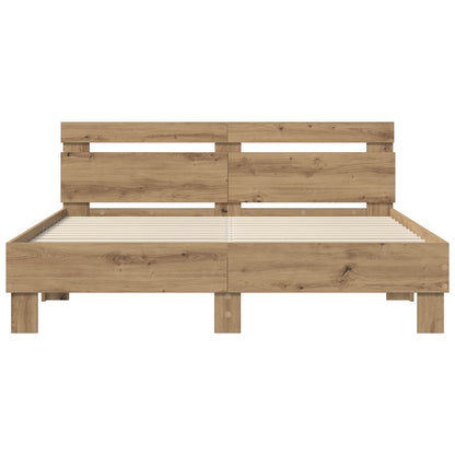 Bed Frame Artisan Oak 160 x 200 cm Engineered Wood