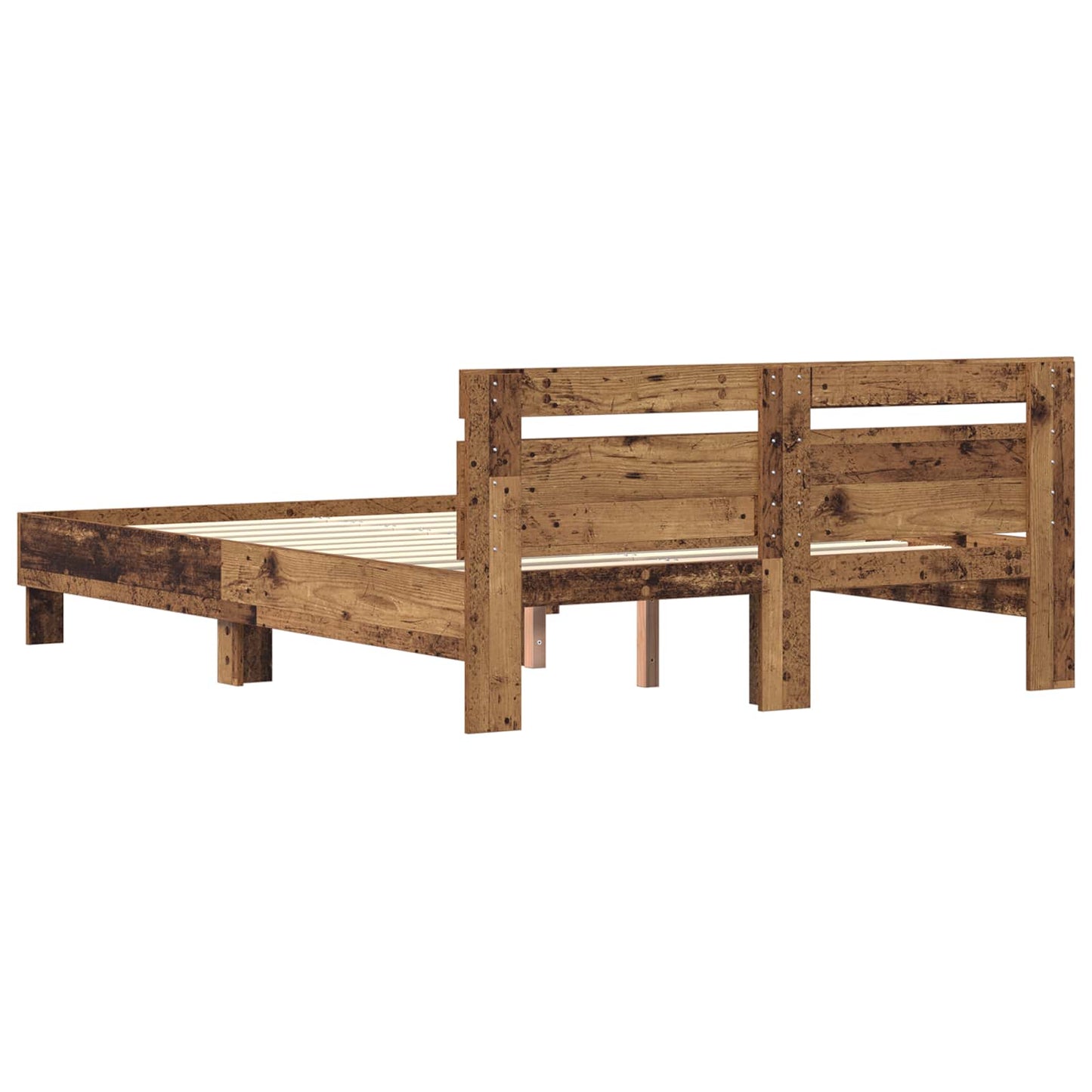 Bed Frame with Headboard Old Wood 120 x 200 cm Engineered Wood