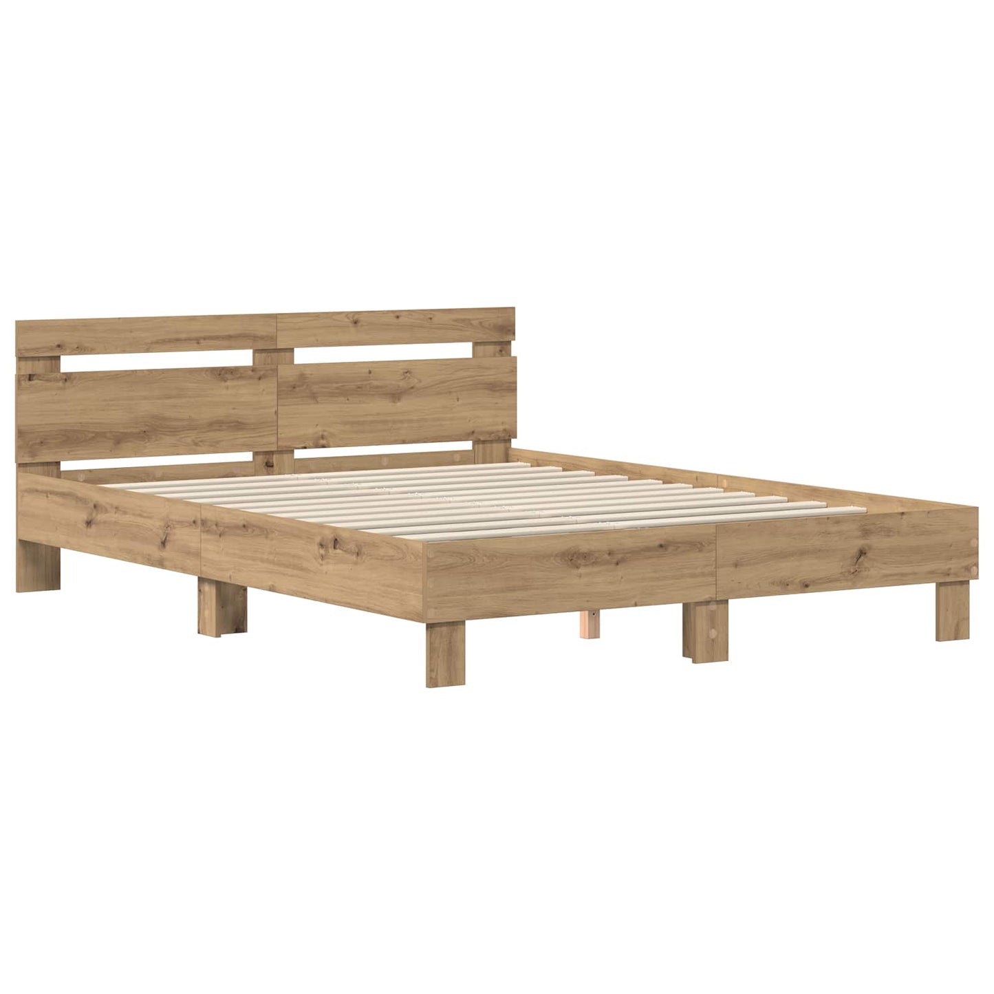Bed Frame Artisan Oak 120 x 200 cm Engineered Wood