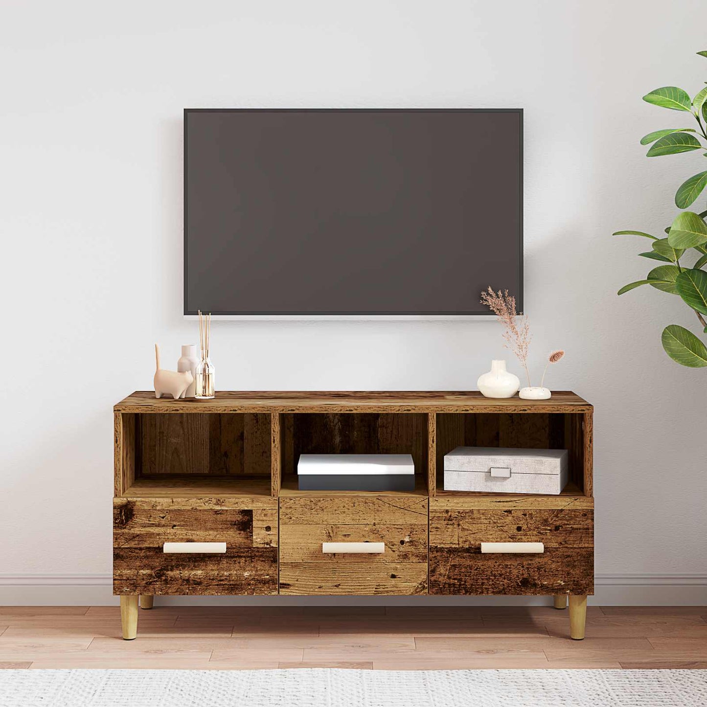 TV Cabinet Old Wood 102 x 36 x 50 cm Engineered Wood