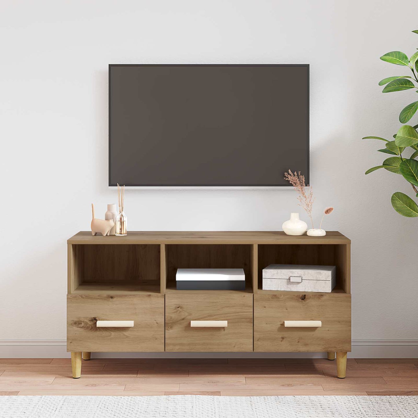 TV Cabinet Artisian Oak 102 x 36 x 50 cm Engineered Wood