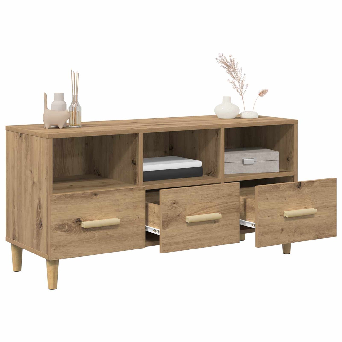 TV Cabinet Artisian Oak 102 x 36 x 50 cm Engineered Wood
