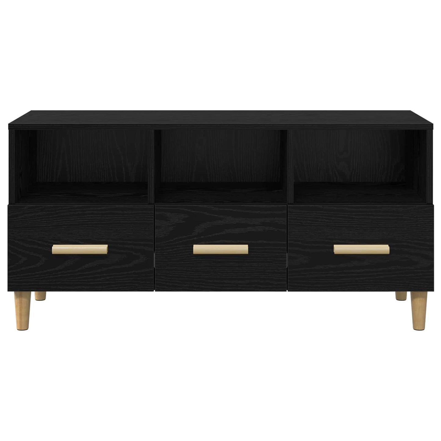 TV Cabinet 102 x 36 x 50 cm Black Oak Engineered Wood