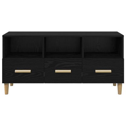 TV Cabinet 102 x 36 x 50 cm Black Oak Engineered Wood