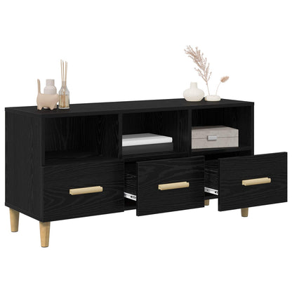 TV Cabinet Black Oak 102 x 36 x 50 cm Engineered Wood
