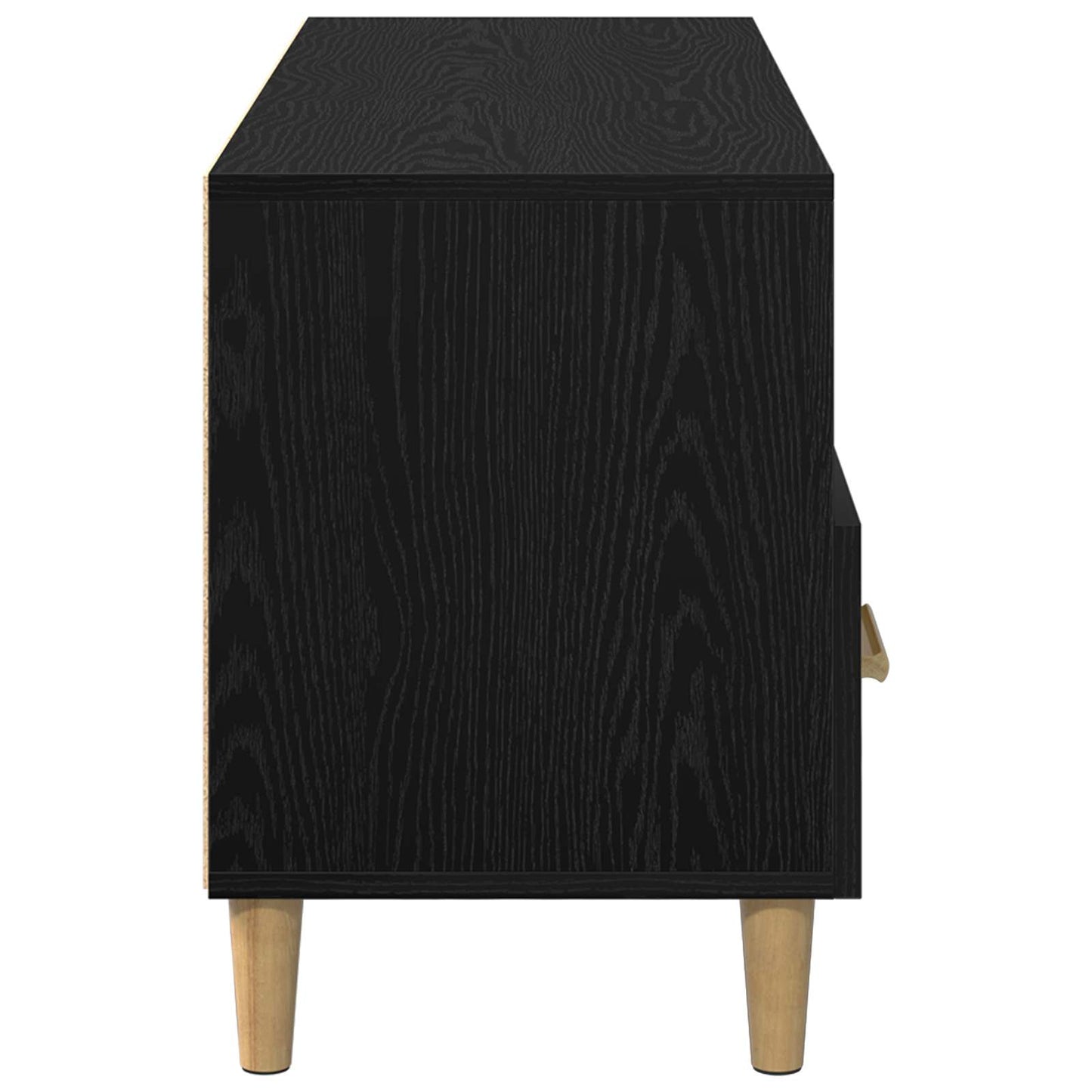 TV Cabinet 102 x 36 x 50 cm Black Oak Engineered Wood
