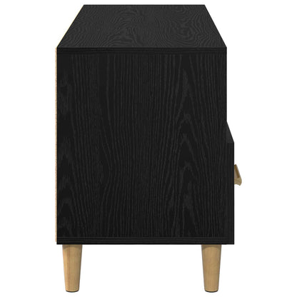 TV Cabinet 102 x 36 x 50 cm Black Oak Engineered Wood