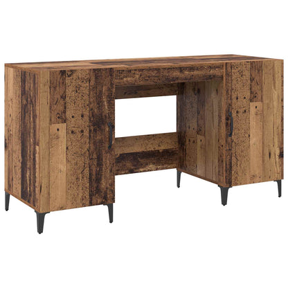 Desk with Storage Old Wood 140 x 50 x 75 cm Engineered Wood