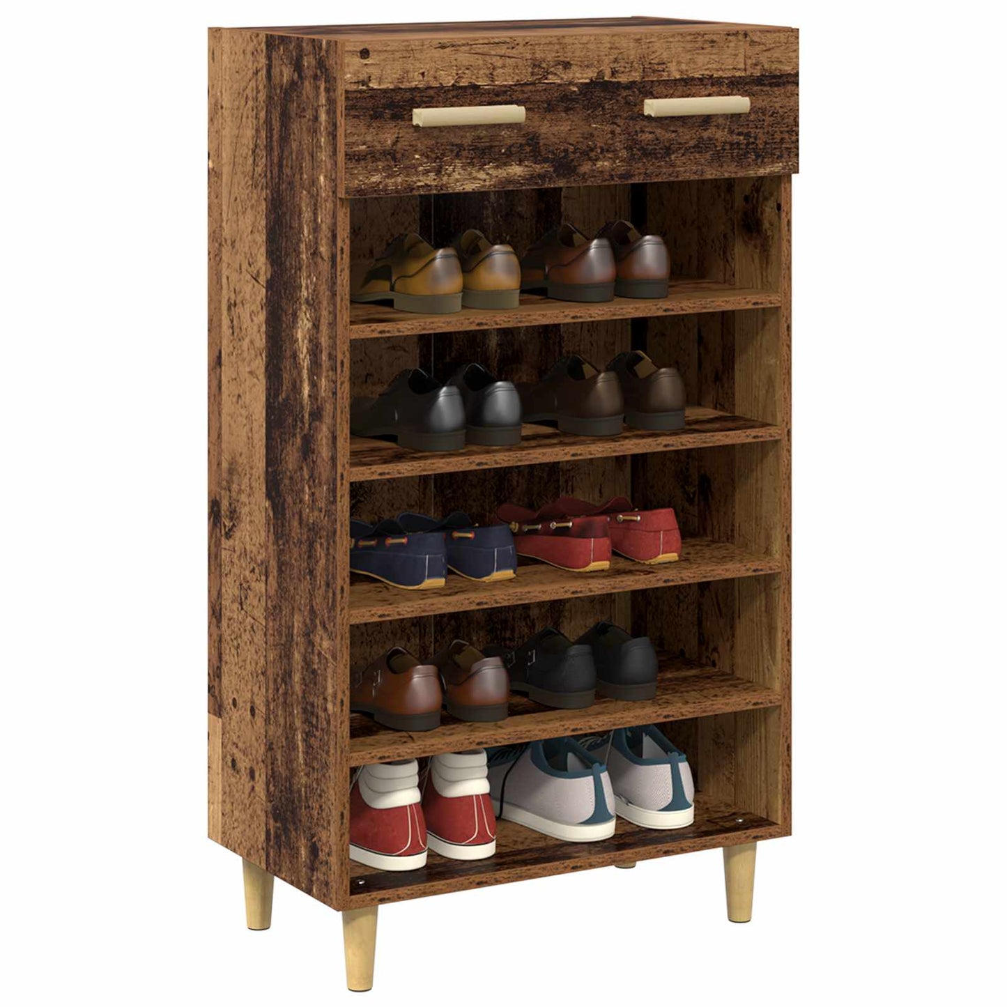 Shoe Cabinet Plain Old Wood 60 x 35 x 105 cm Engineered Wood