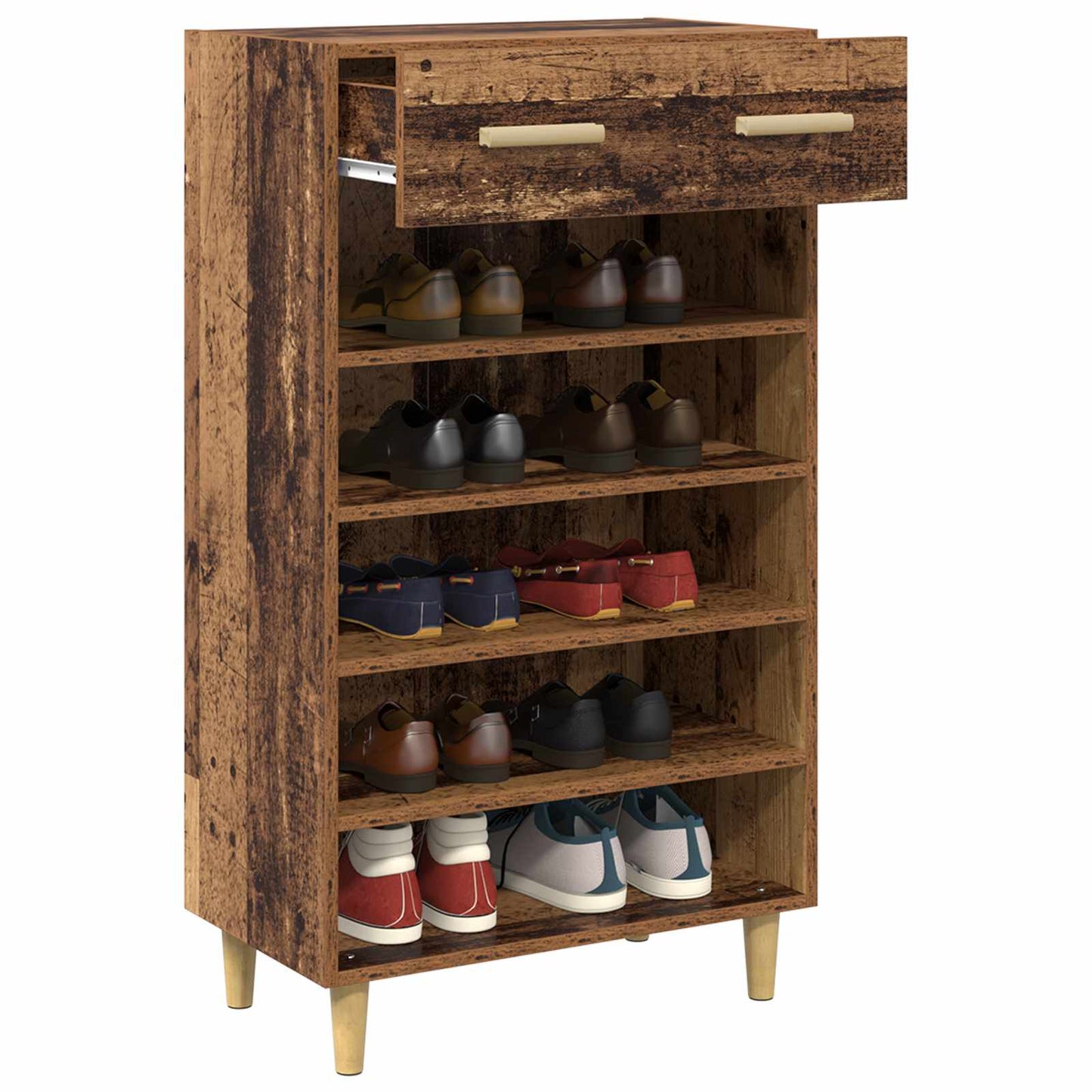 Shoe Cabinet Plain Old Wood 60 x 35 x 105 cm Engineered Wood