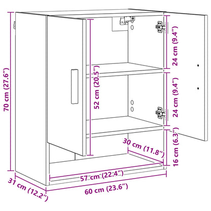 Wall Cabinet Old Wood 60 x 31 x 70 cm Engineered Wood