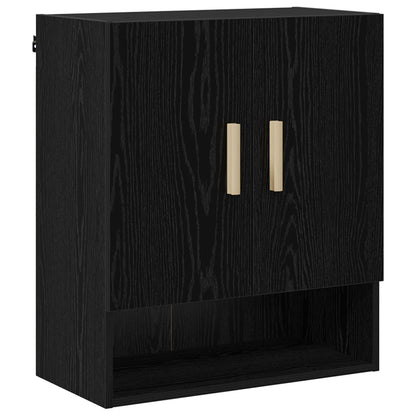Wall Cabinet Black Oak 60 x 31 x 70 cm Engineered Wood
