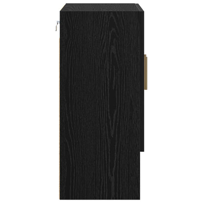Wall Cabinet Black Oak 60 x 31 x 70 cm Engineered Wood