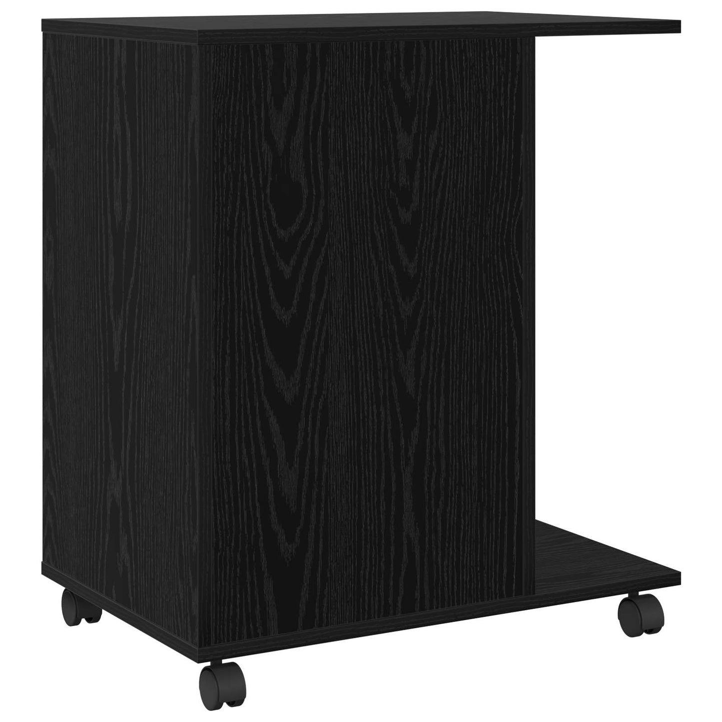 Printer Stand Plain Black Oak 60 x 40 x 68.5 cm Engineered Wood