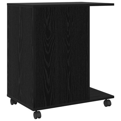Printer Stand Plain Black Oak 60 x 40 x 68.5 cm Engineered Wood