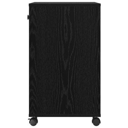 Printer Stand Plain Black Oak 60 x 40 x 68.5 cm Engineered Wood