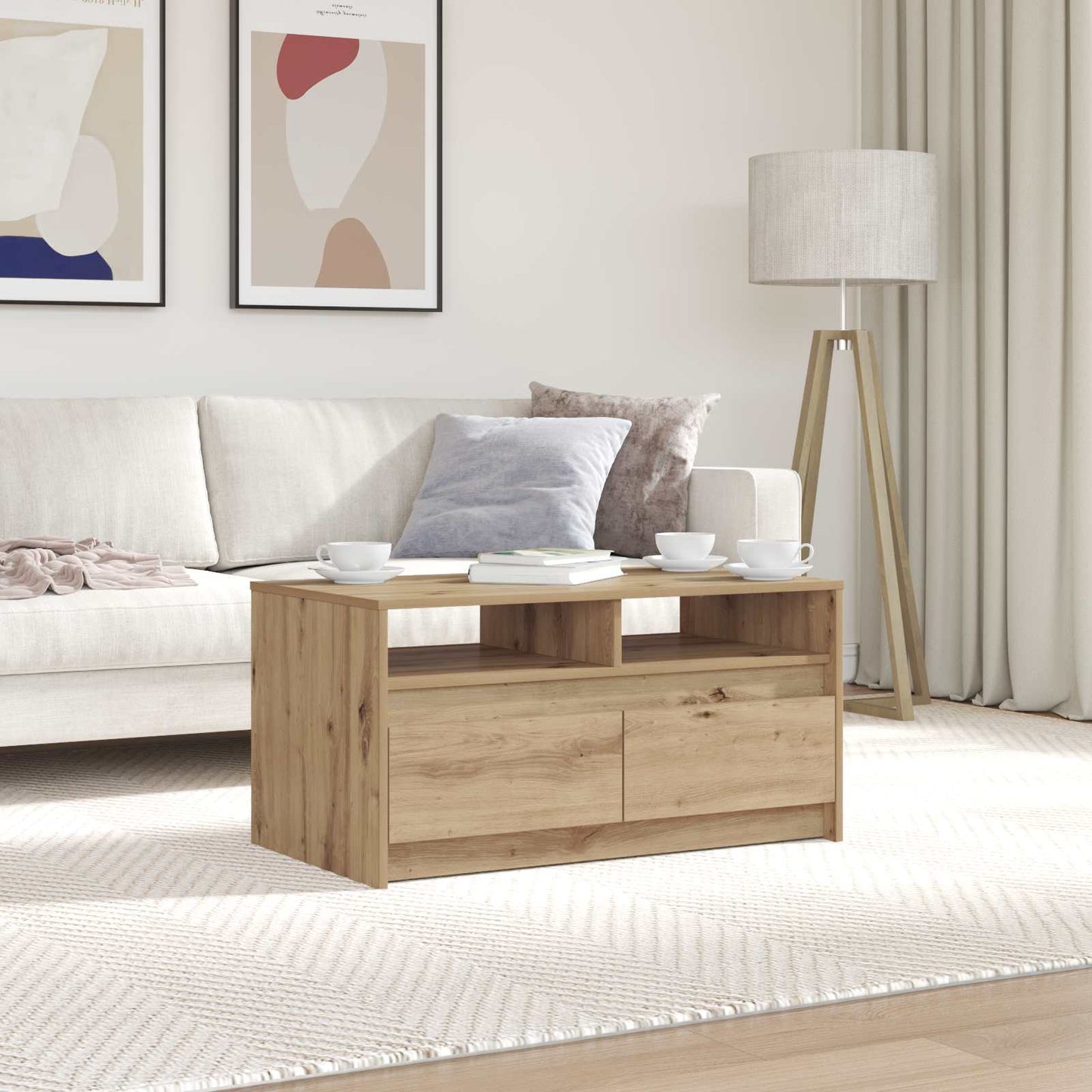 Coffee Table Artisian Oak 90 x 50 x 45 cm Engineered Wood