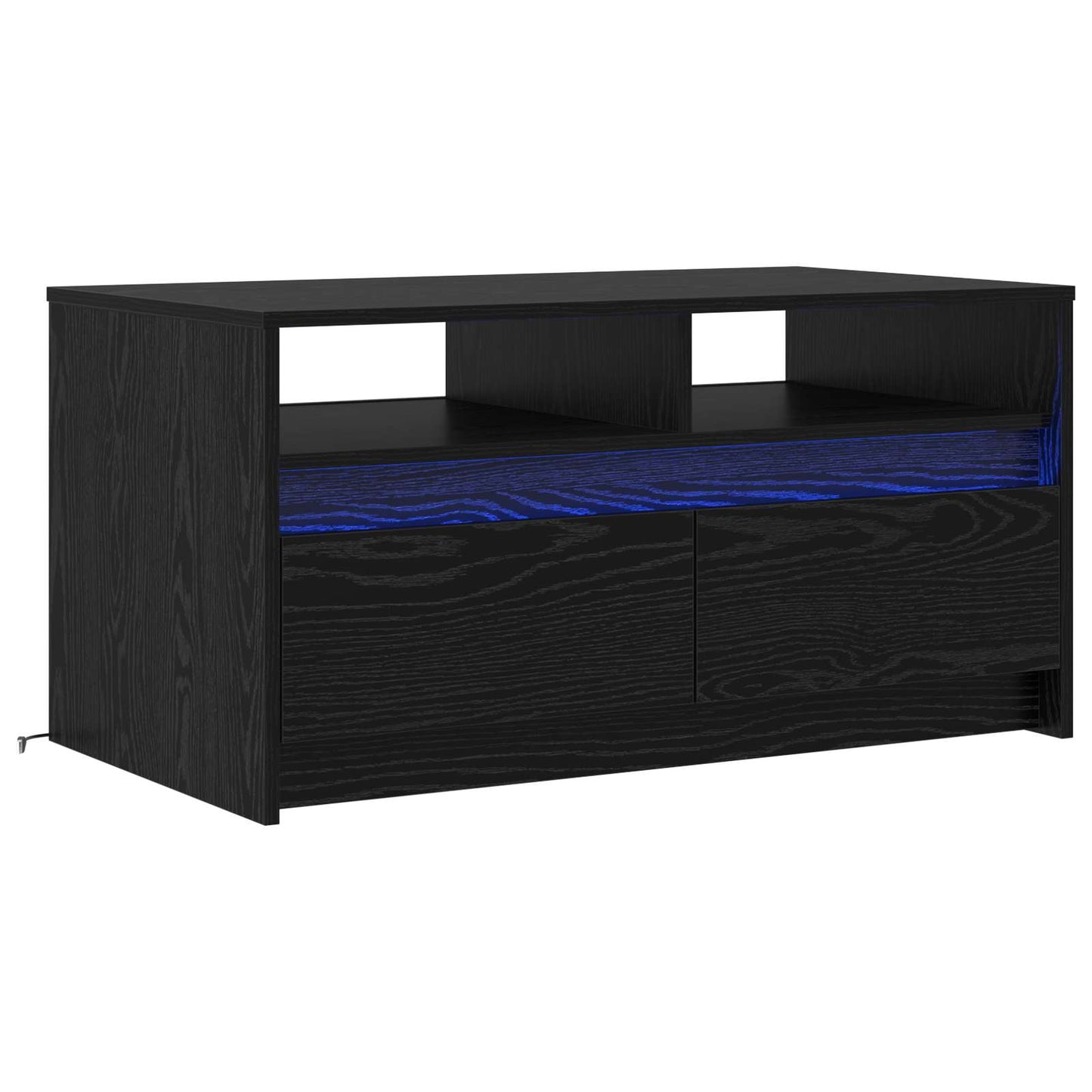 Coffee Table Black Oak 90 x 50 x 45 cm Engineered Wood