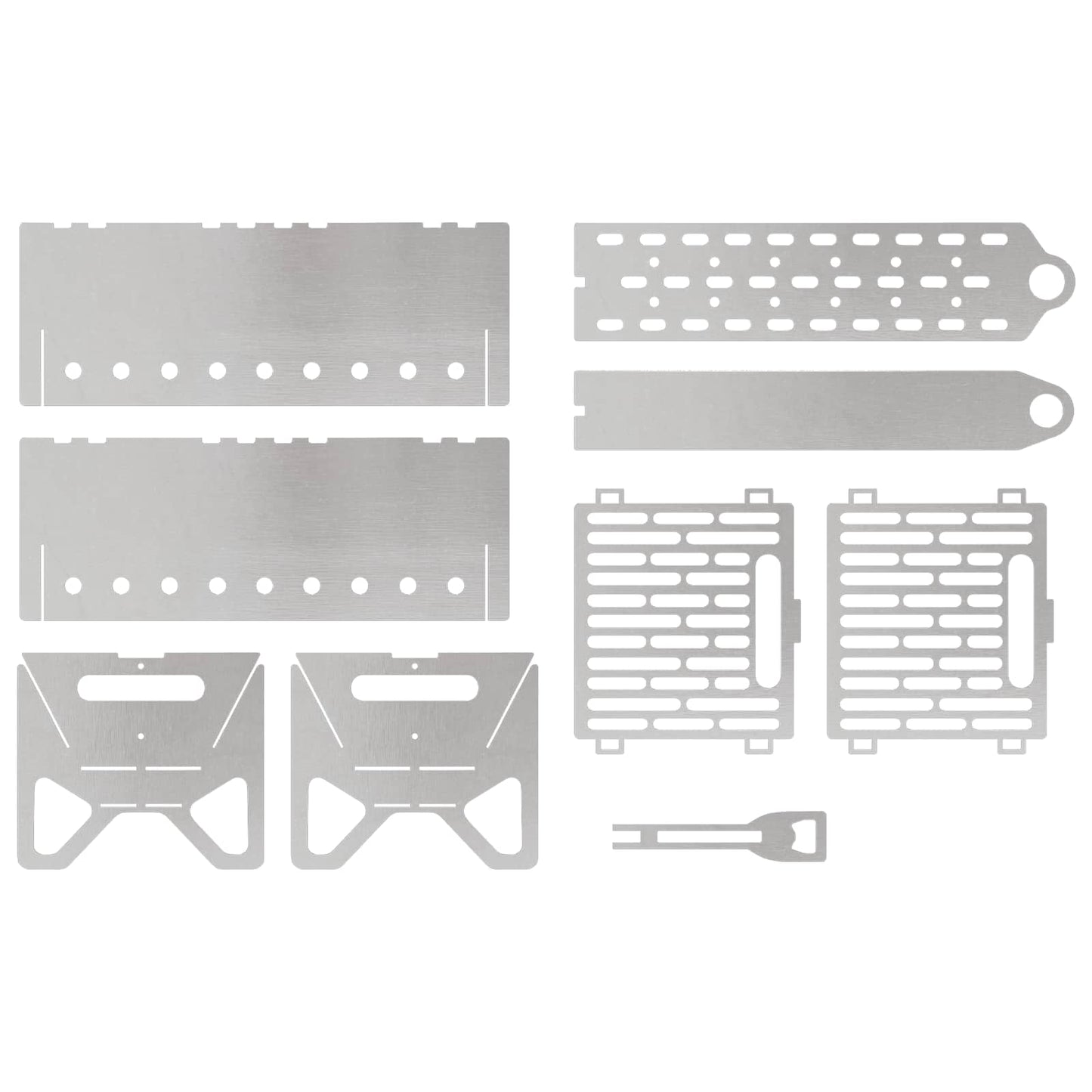 Camping Fire Pit 42 x 22 x 18 cm Stainless Steel Silver