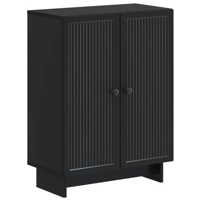 3 Piece Bathroom Cabinet Set EDE Black Engineered Wood