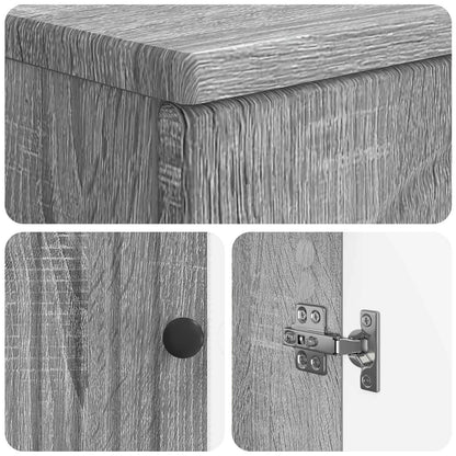 3 Piece Bathroom Cabinet Set ALKMAAR Grey Sonoma