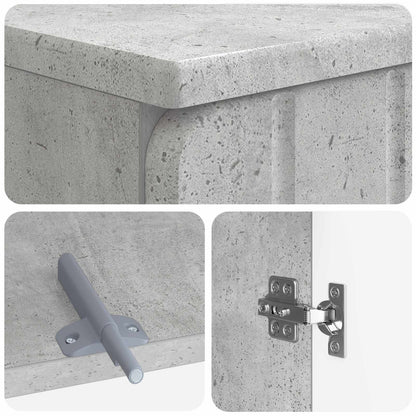 3 Piece Bathroom Cabinet Set ZWOLLE Concrete Grey