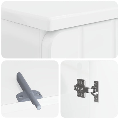 3 Piece Bathroom Cabinet Set ZWOLLE High Gloss White