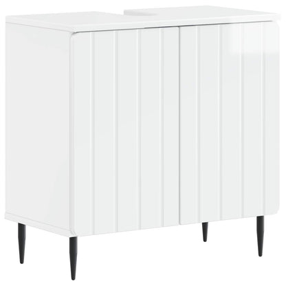 3 Piece Bathroom Cabinet Set ZWOLLE High Gloss White