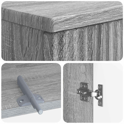 3 Piece Bathroom Cabinet Set ARNHEM Grey Sonoma Engineered Wood