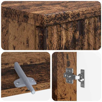 3 Piece Bathroom Cabinet Set ARNHEM Old Wood Engineered Wood