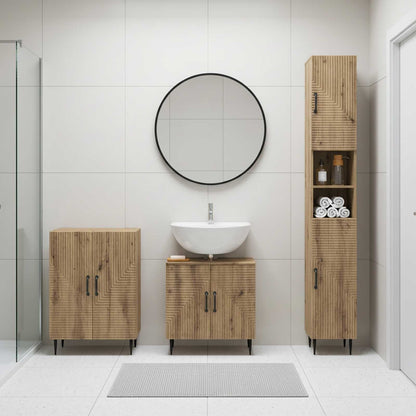 3 Piece Bathroom Cabinet Set HAARLEM Artisan Oak
