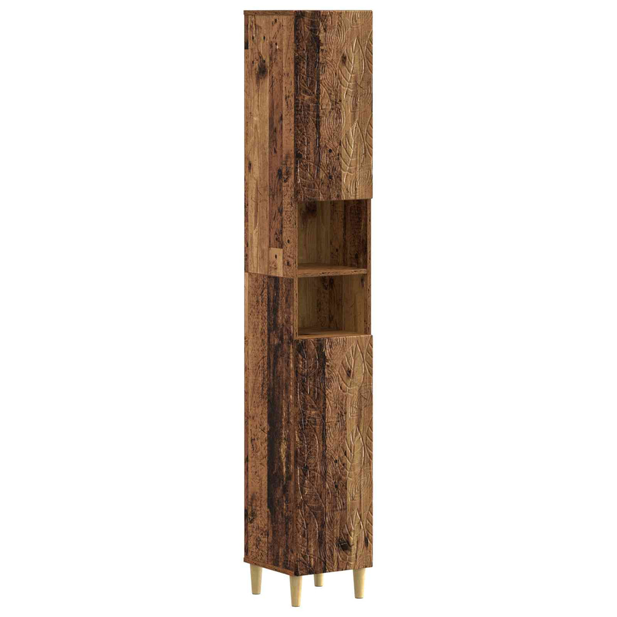 3 Piece Bathroom Cabinet Set DELFT Old Wood Engineered Wood