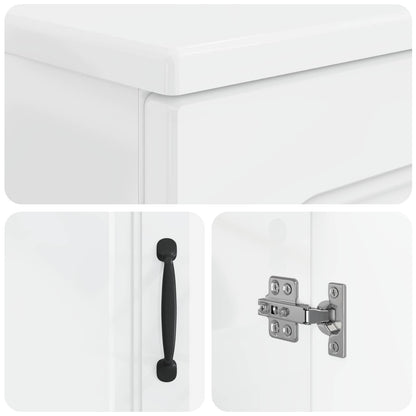 3 Piece Bathroom Cabinet Set UTRECHT High Gloss White