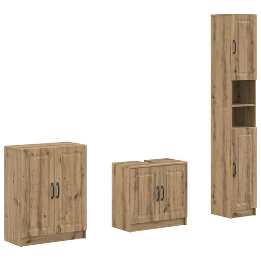 3 Piece Bathroom Cabinet Set UTRECHT Artisan Oak